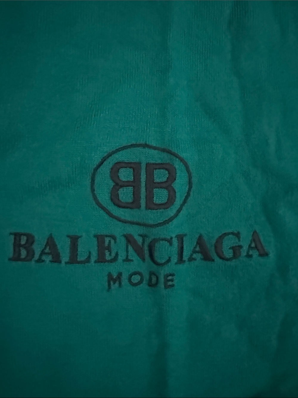 Balenciaga Teal Green Logo Crewneck Sweater - Picture 3 of 5